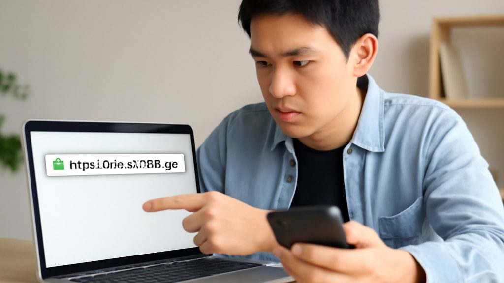 1) Truy cập đúng địa chỉ và kiểm tra đường dẫn trước khi đăng nhập Minh họa: 1) Truy cập đúng địa chỉ và kiểm tra đường dẫn trước khi đăng nhập